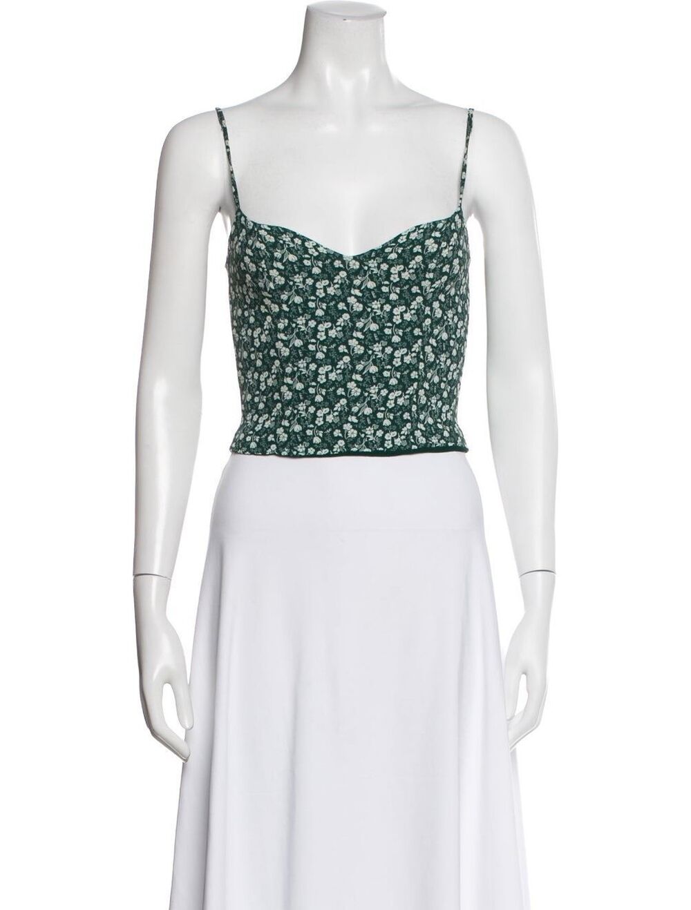 ✨Reformation Cosmo Floral Cami Green Sz 8 Top✨ - Picture 4 of 10